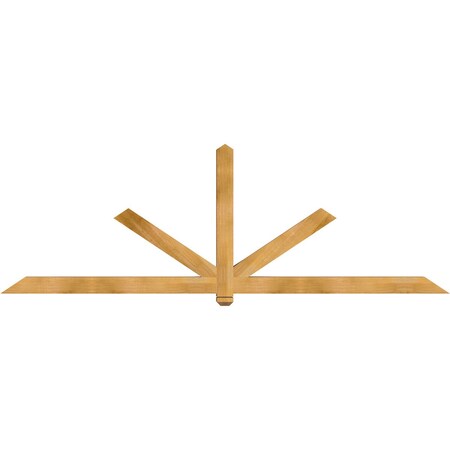 Ekena Millwork Kennewick Rough Sawn Timber Gable Bracket, Western Red Cedar, 108"W x 36"H x 4"D x 4"F, 8/12 Pitch GBW108X36X0404KEN00RWR